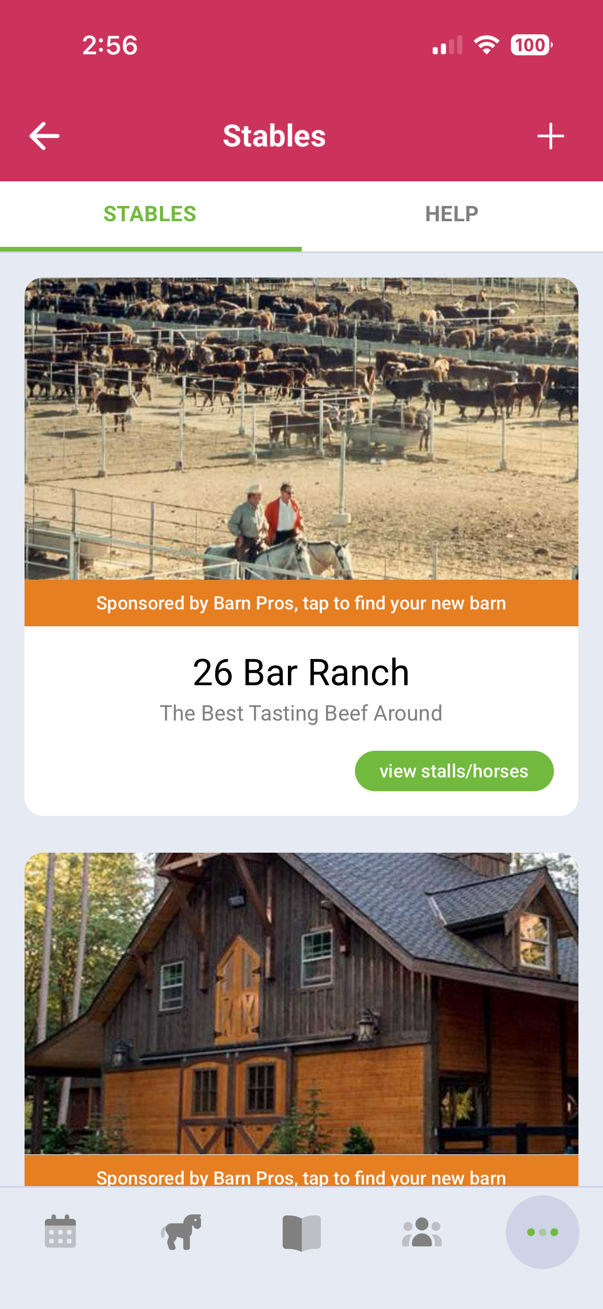 StallPros — Stables management screen